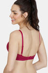 Zivame Beautiful Basics Padded Non Wired 3/4th Coverage T-Shirt Bra - Persian Red — thumbnail 2
